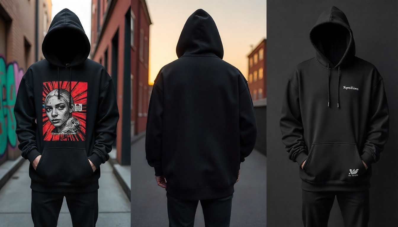 ? Unisex Oversized Black Hoodie -  Artistic Streetwear Vibe - Image 7